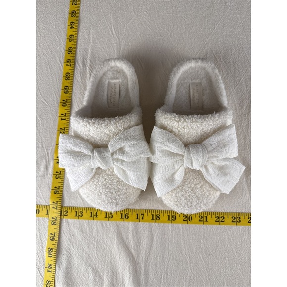 Altar'd State Shoes - Altar'd State Womens Cute Dainty White Bow Princess Comfy Small Slippers Relaxed
